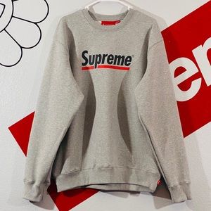 Supreme Ash Gray Underline Crewneck Size XL